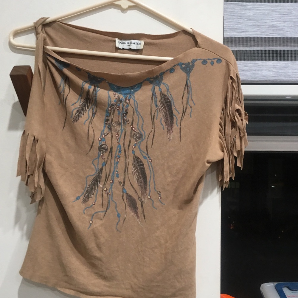 Paul and Emile Paris one shoulder tie top